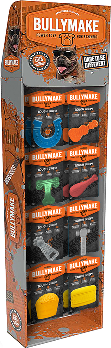 BullyMake Toss n' Treat Core Dog Toy Display 22ct