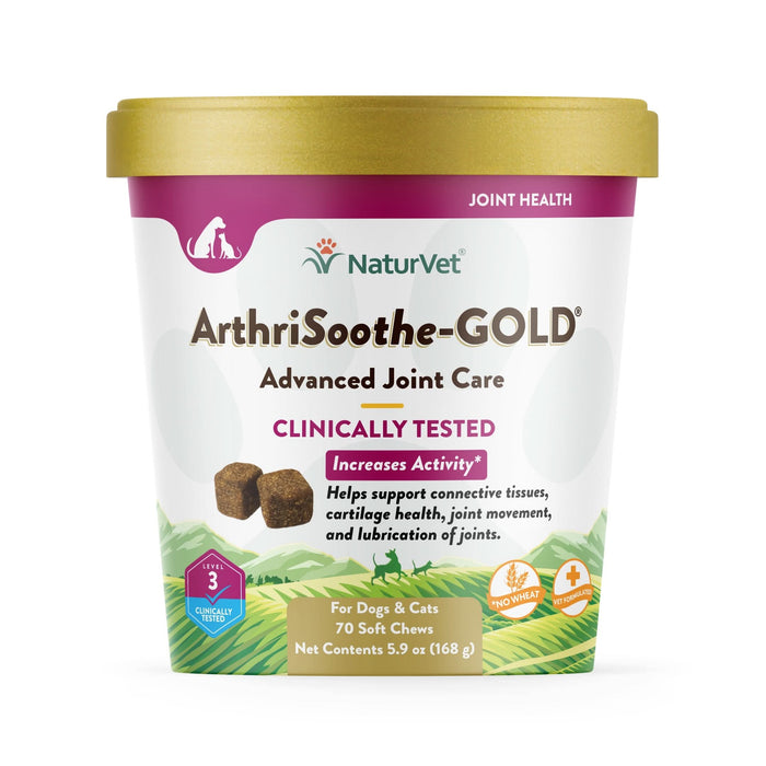 NaturVet ArthriSoothe Gold Level 3 Soft Chew 5.9 oz 70 Chews