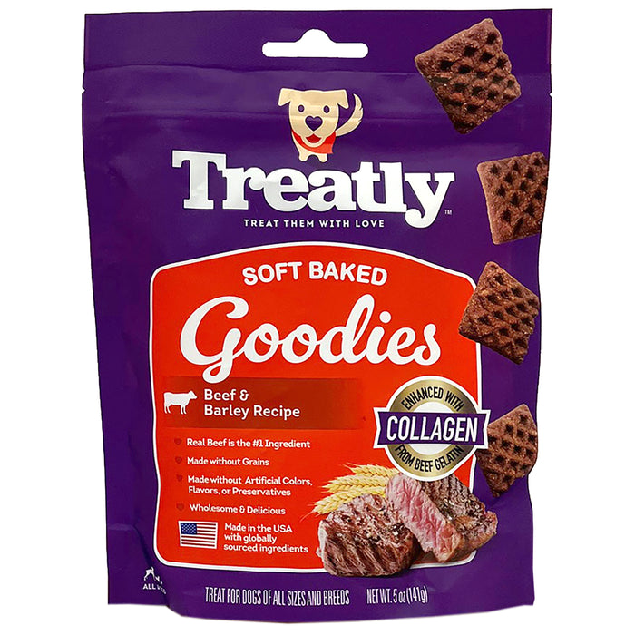 Treatly Soft Baked Goodies Dog Treats Beef & Barley 5oz