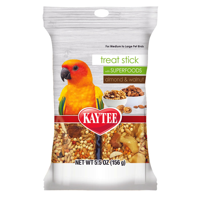 Kaytee Avian Superfood Treat Stick, Almond & Walnut, 5.5 ounces