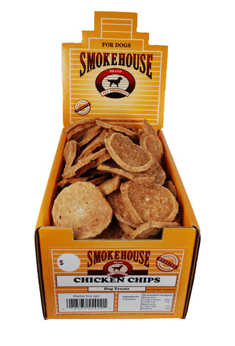Smokehouse Chicken Chips Dog Treat LG 100ct