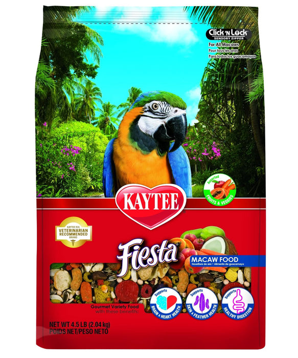 Kaytee Fiesta Macaw Bird Food 4.5 lb,