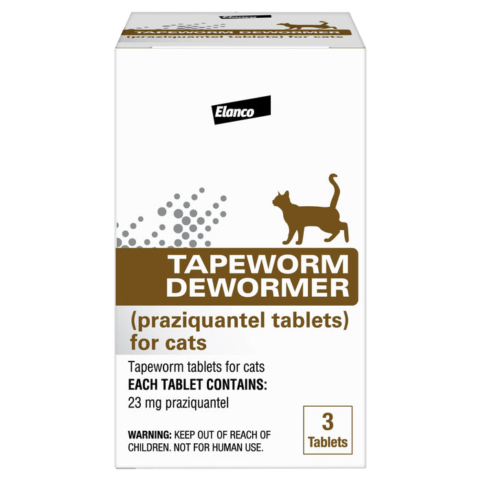 Elanco Tapeworm Dewormer (praziquantel tablets) for Cats & Kittens 3ct