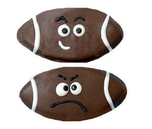 Pawsitively Gourmet Dog Cookie Football funny faces 6 Inch - Image 2