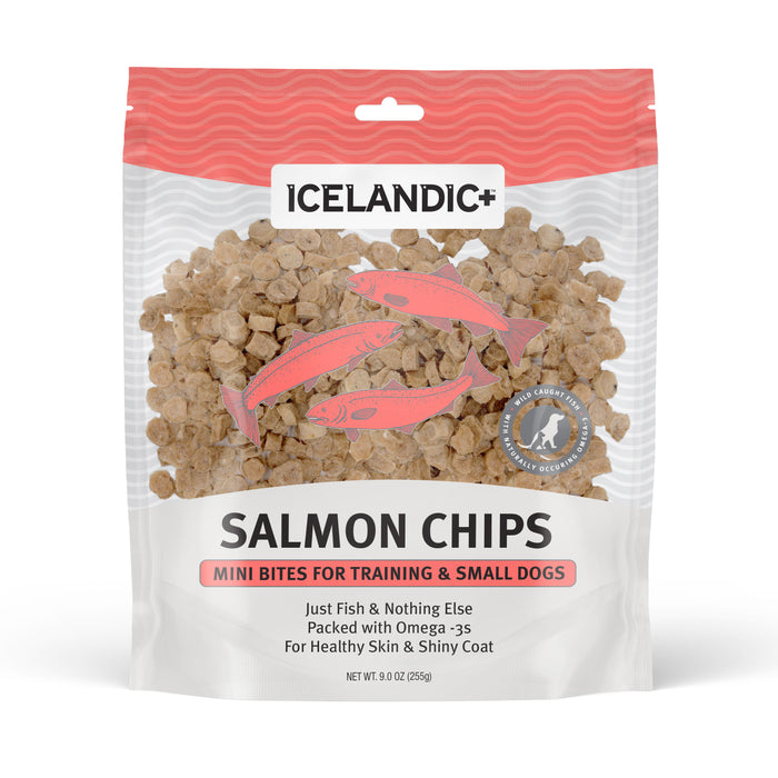 Icelandic+ Salmon Chips Dog Treat Mini 9.0oz - Image 2