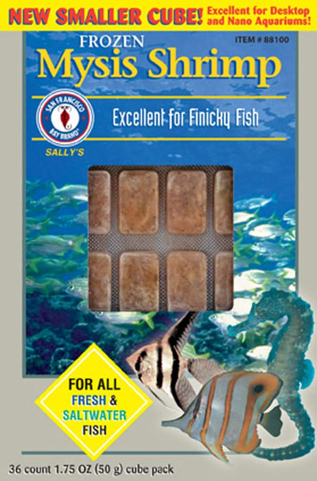 San Francisco Bay Brand Mysis Shrimp Frozen Fish Food 1.75 oz 36 Count