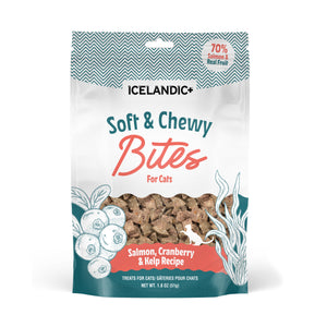 Icelandic+ Soft & Chewy Bites Cat Treats Salmon & Cranberry 1.8oz - Image 2