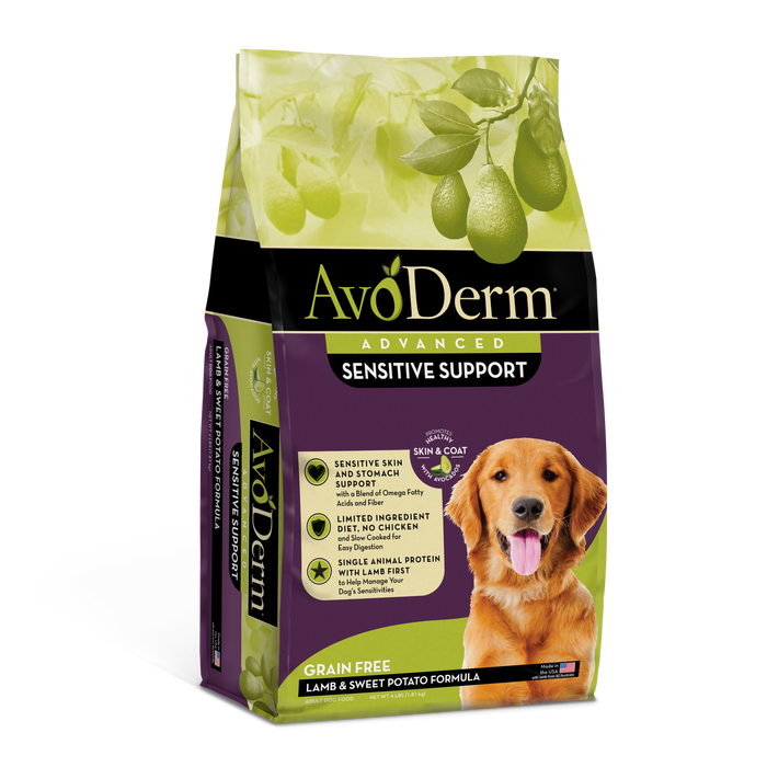 AvoDerm Natural Advanced Sensitive Support Lamb & Sweet Potato Formula Dry Dog Food 4 lb