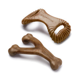 Benebone 2-Pack Dental Chew & Wishbone Dog Chew Toy Bacon MD|20 PK