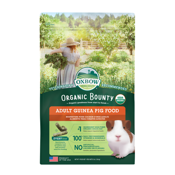 Oxbow Animal Health Organic Bounty Adult Guinea Pig Food 3lb