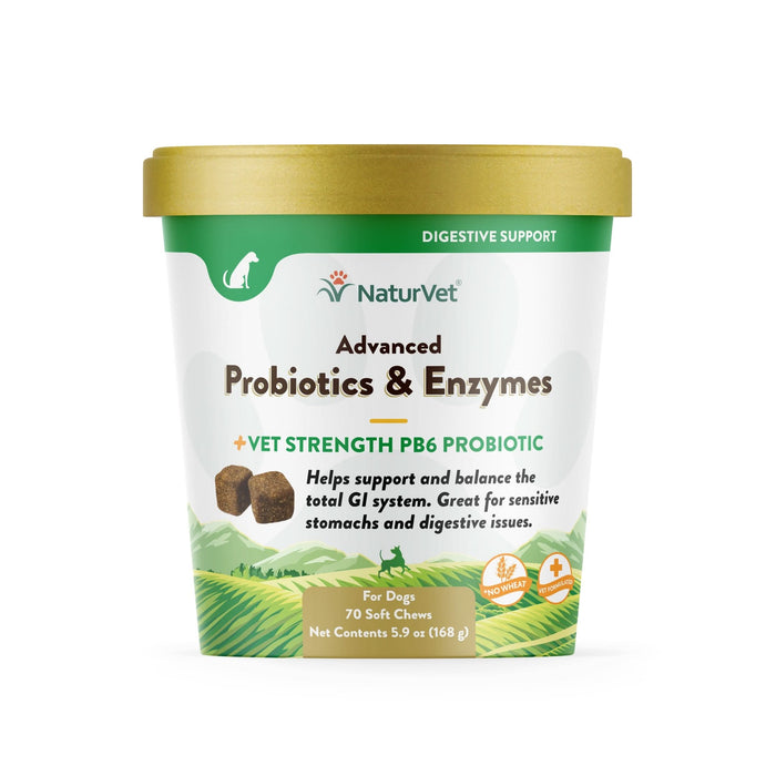 NaturVet Advanced Probiotics & Enzymes Soft Chews 5.9 oz 70 Count