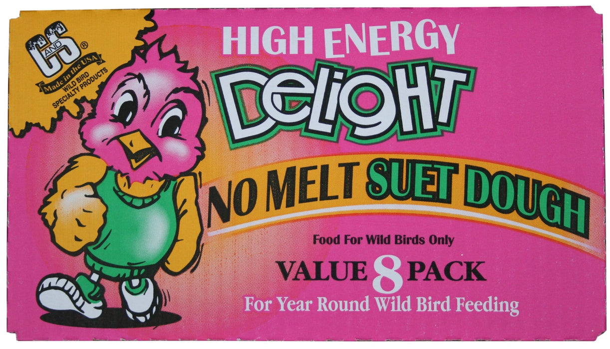 C&S High Energy Suet Dough, No Melt Delight, Value 8 Pack, 8 Count