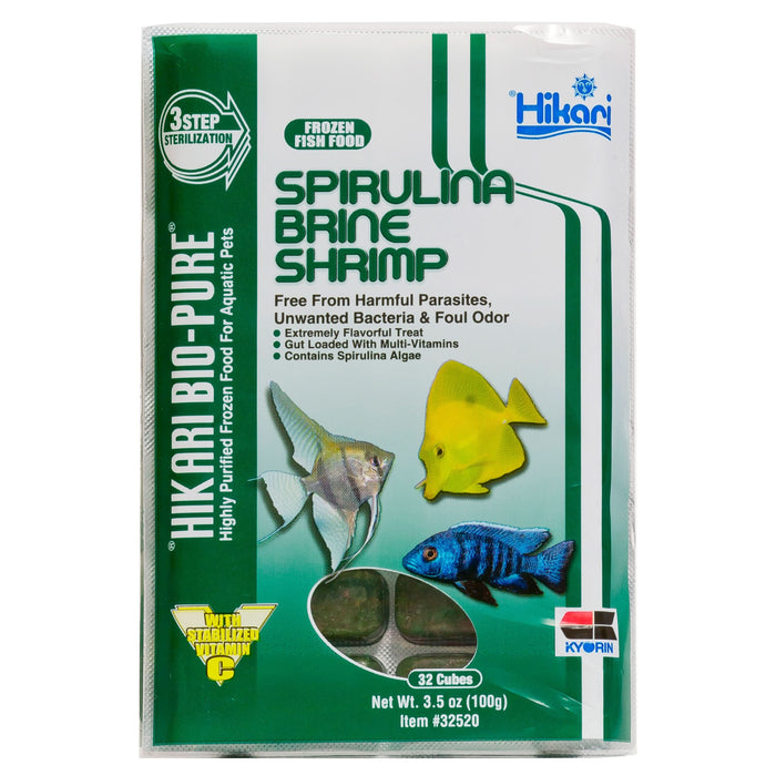 Hikari USA Bio-Pure Spirulina Brine Shrimp Frozen Fish Food 3.5 oz 32 Count - Image 2