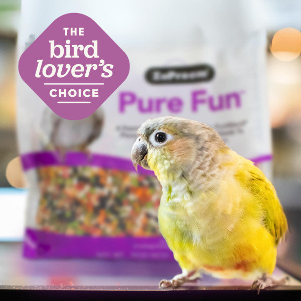 ZuPreem Pure Fun Bird Food for Small Birds - Parakeets, Budgies, Parrotlets, Canaries, Finches 2lb