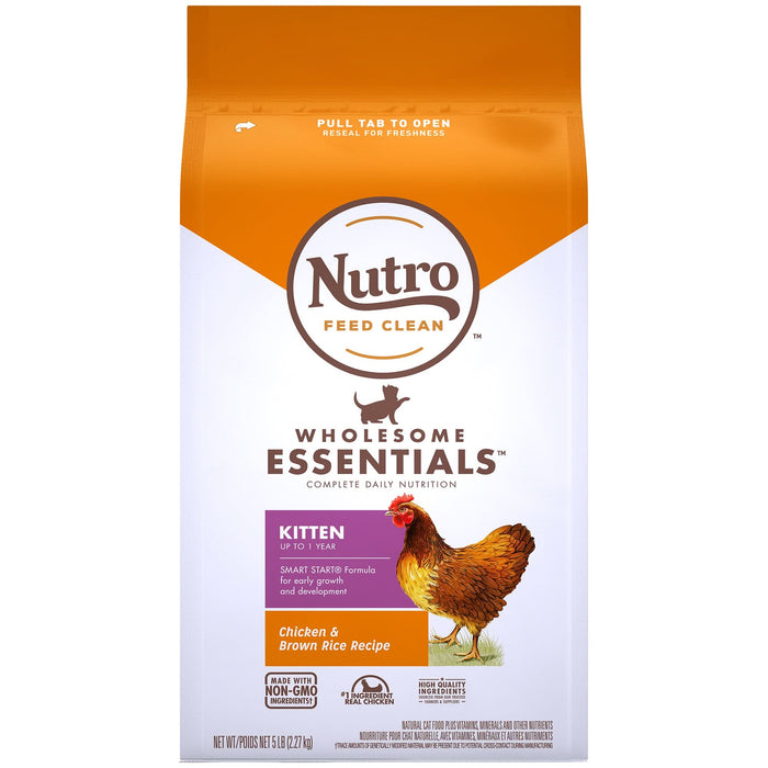 Nutro Products Wholesome Essentials Kitten Dry Cat Food Chicken & Brown Rice 5lb