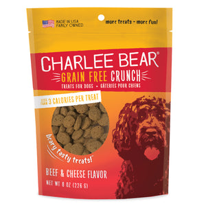 Charlee Bear Grain Free Crunch Dog Treats Beef Liver & Cheese 8oz - Image 2