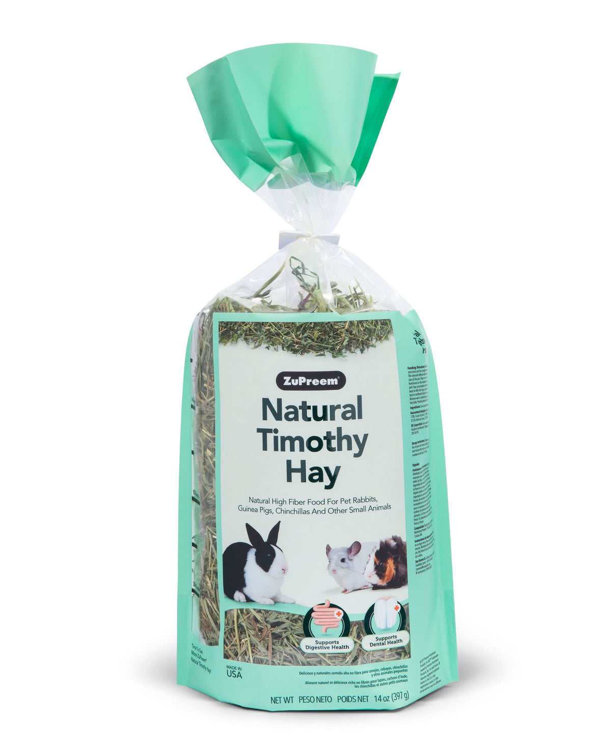 View of ZuPreem Nature's Promise Western Timothy Hay for Small Animals 14 oz ...