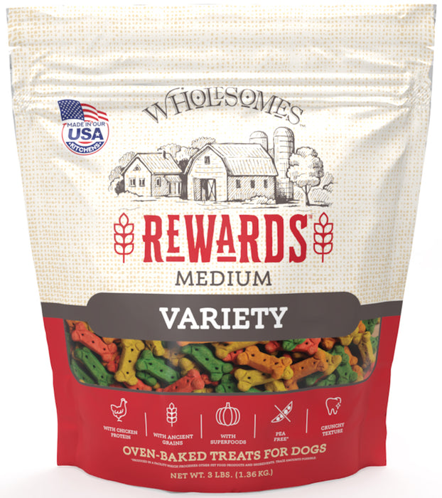 Wholesomes Rewards Biscuit Dog Treats Variety MD 3lb