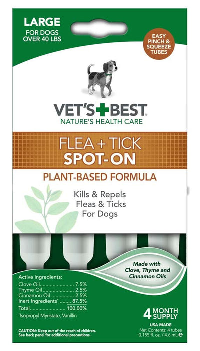 Vet's Best Flea and Tick Spot-On 4.6 ml 4 Count