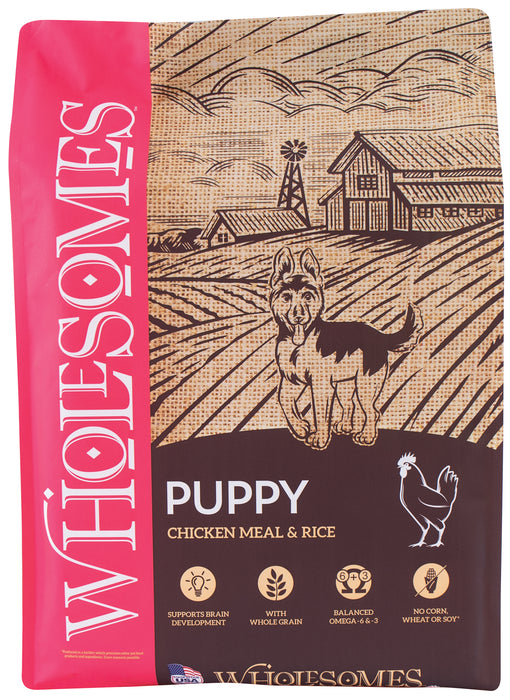 Wholesomes Puppy Dry Dog Food Chicken Meal & Rice 16.5lb