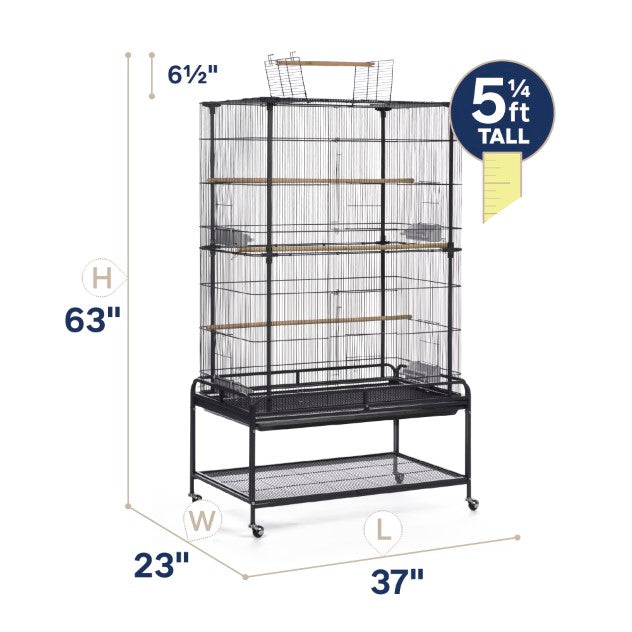 Prevue Pet Products Playtop Flight Cage with Stand, Black
