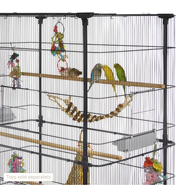 Prevue Pet Products Playtop Flight Cage with Stand, Black