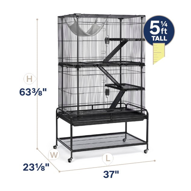 Prevue Pet Products Deluxe Critter Cage for Small Animals, Black