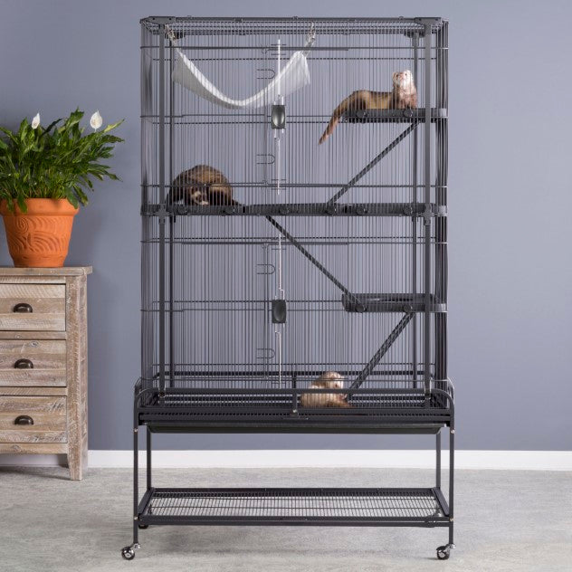 Prevue Pet Products Deluxe Critter Cage for Small Animals, Black