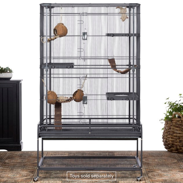 Prevue Pet Products Deluxe Critter Cage for Small Animals, Black