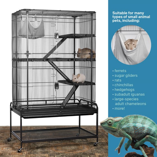 Prevue Pet Products Deluxe Critter Cage for Small Animals, Black