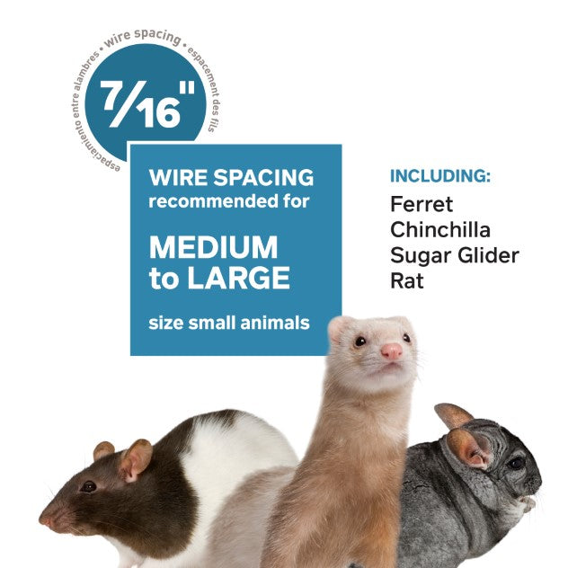 Prevue Pet Products Deluxe Critter Cage for Small Animals, Black