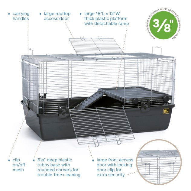 Prevue Pet Products Small Animal Home Universal / Cottage, Dark Gray