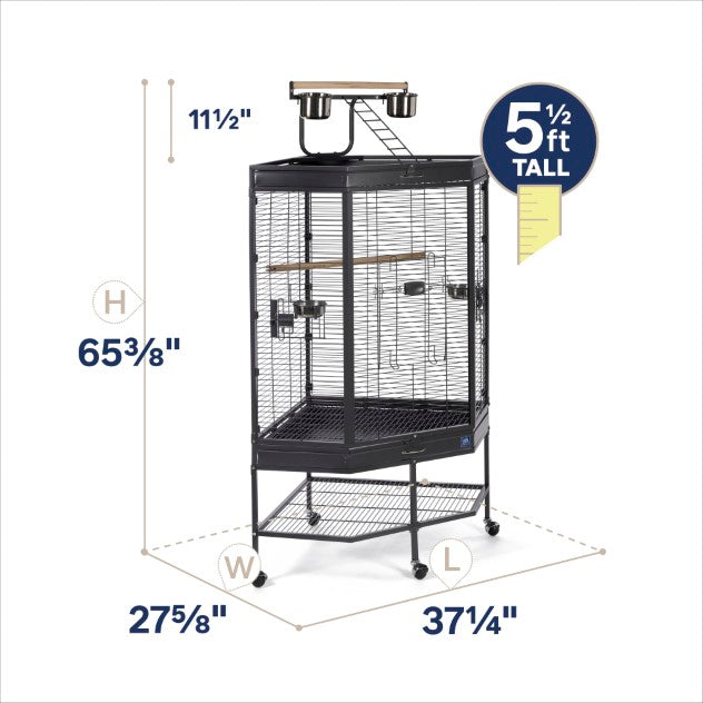 Prevue Pet Products Corner Cage with Playtop