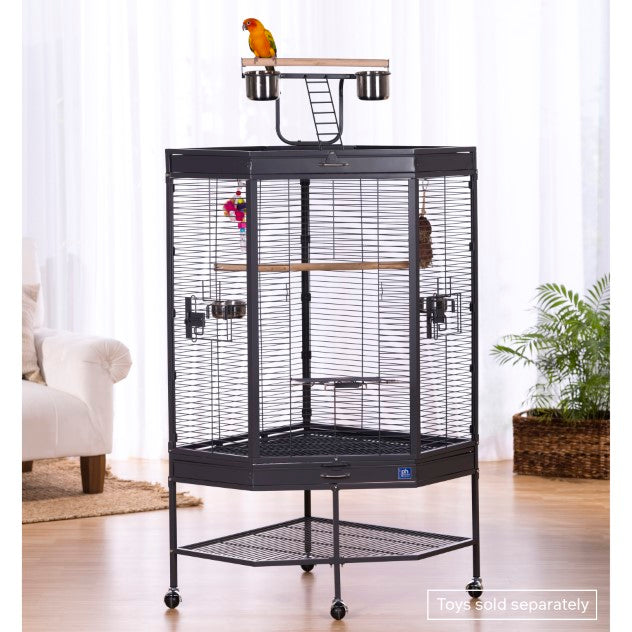 Prevue Pet Products Corner Cage with Playtop