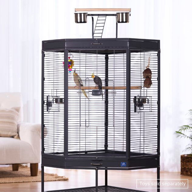Prevue Pet Products Corner Cage with Playtop