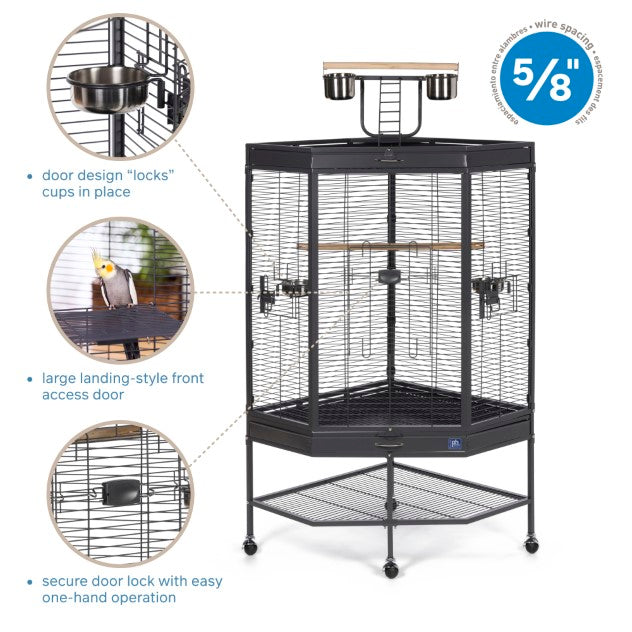 Prevue Pet Products Corner Cage with Playtop
