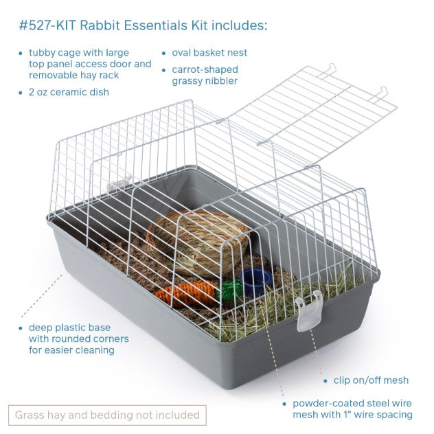 Prevue Pet Products Bella Rabbit Cage Kit, Gray