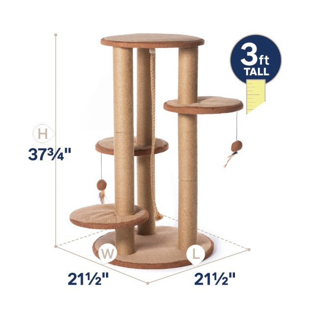 Prevue Pet Products Kitty Power Paws Multi-Tier Cat Scratching Post, 37" H