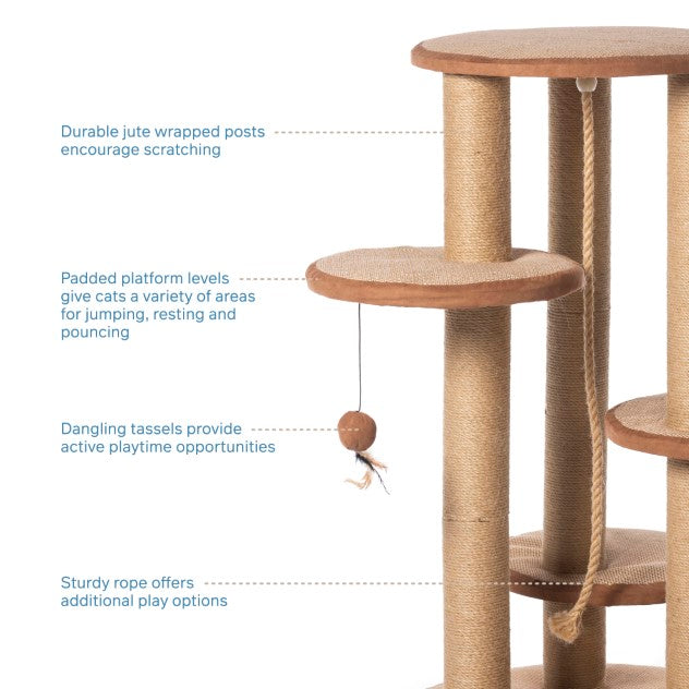 Prevue Pet Products Kitty Power Paws Multi-Tier Cat Scratching Post, 37" H