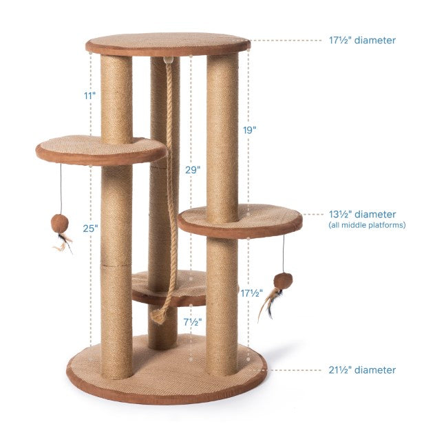 Prevue Pet Products Kitty Power Paws Multi-Tier Cat Scratching Post, 37" H