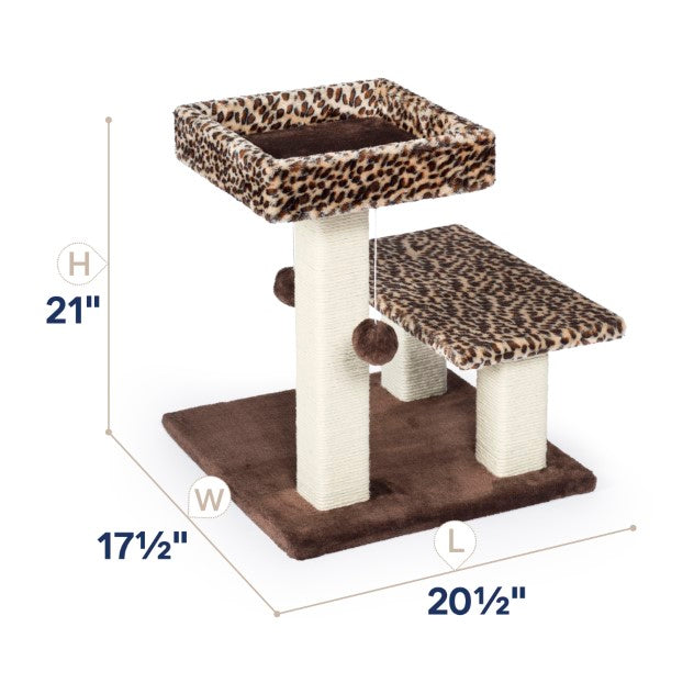 Prevue Pet Products Kitty Power Paws Leopard Terrace for Cats