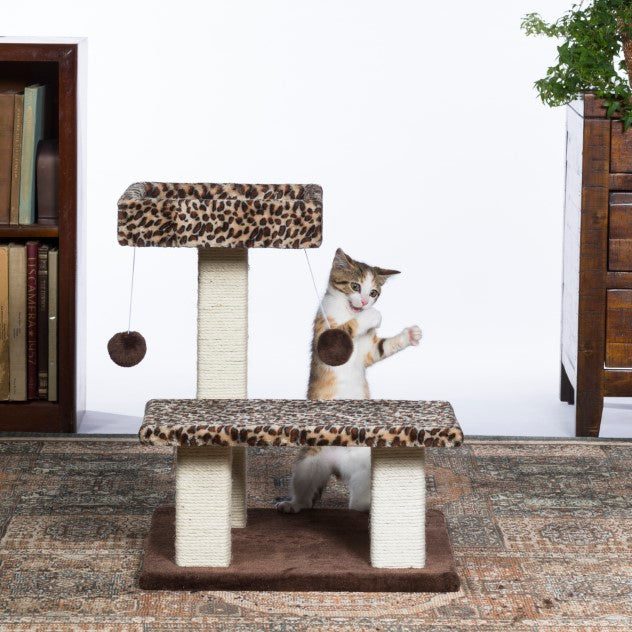 Prevue Pet Products Kitty Power Paws Leopard Terrace for Cats