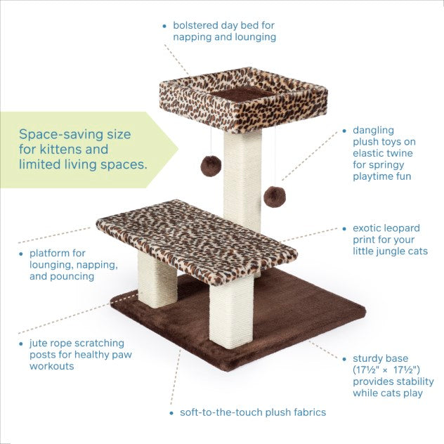 Prevue Pet Products Kitty Power Paws Leopard Terrace for Cats
