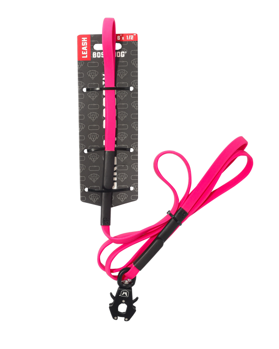 Boss Dog Tactical TPU Dog Leash Hot Pink 6ft