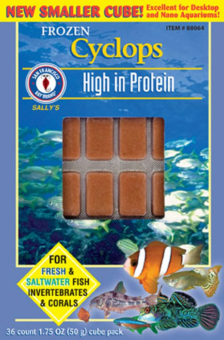 San Francisco Bay Brand Cyclops Frozen Fish Food 1.75 oz 36 Count