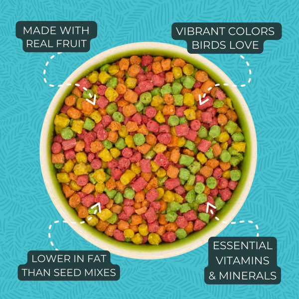 ZuPreem FruitBlend Bird Food Small Birds - Parakeets (Budgies), Parrotlets 10lb