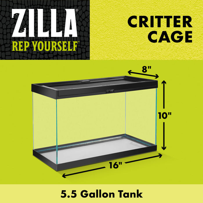 Zilla Critter Cage® Reptile Terrarium 5.5 Gallons