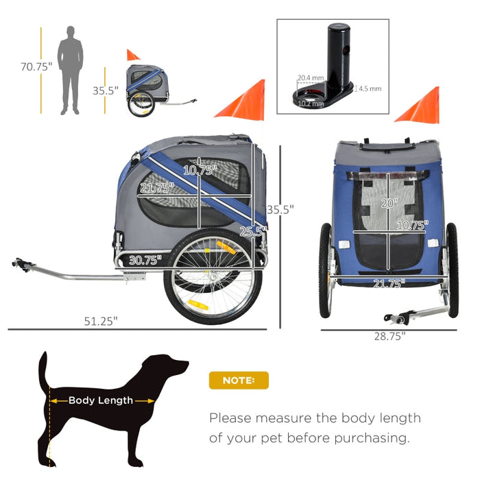 Furr Baby Gifts Bike Trailer Cargo Cart for Dogs and Pets