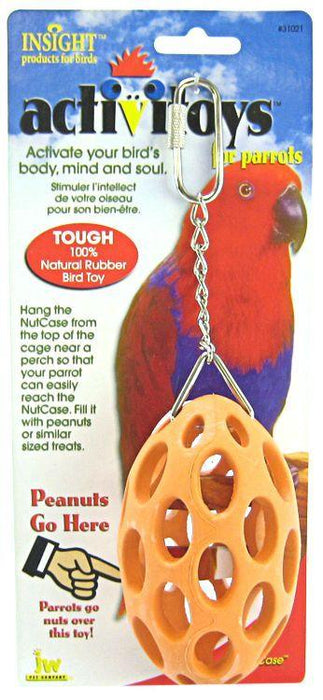 JW Insight Nutcase Rubber Parrot Toy - AnimalWiz.com