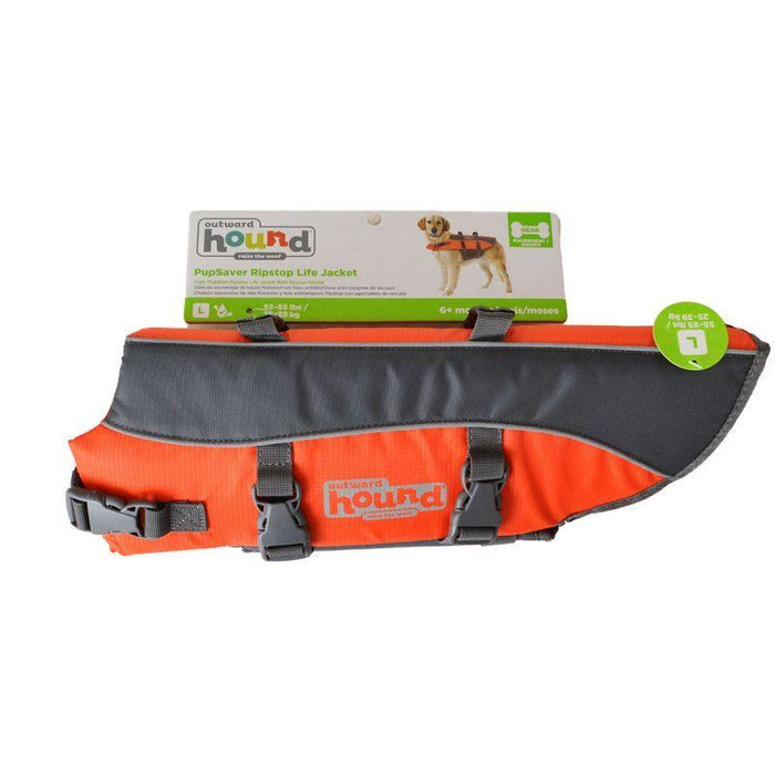 Outward Hound Pet Saver Life Jacket - Orange & Black - AnimalWiz.com